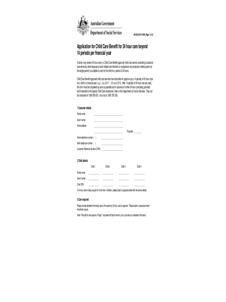 Child Care Rebate Form 3 Free Templates In PDF Word Excel Download