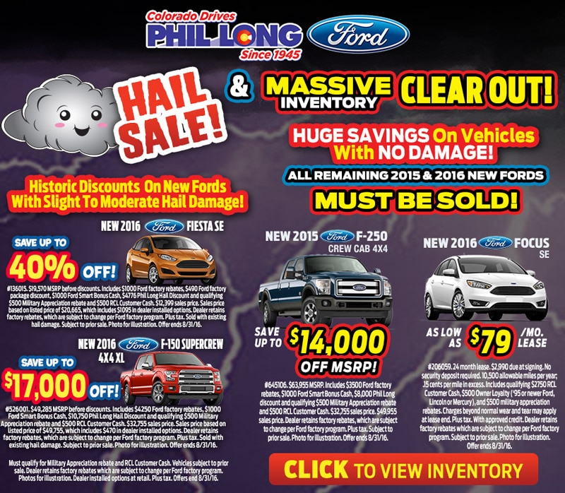 Hail Clear Out Phil Long Ford Of Chapel Hills Hail Clear Out Phil Long Ford Of Chapel Hills